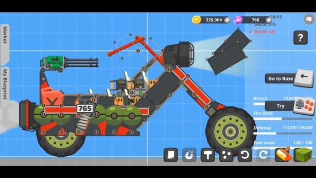 Super tank rumble creations How to beat Ultimate Weapon Part 14 ( make a motorbike ) смотреть онлайн