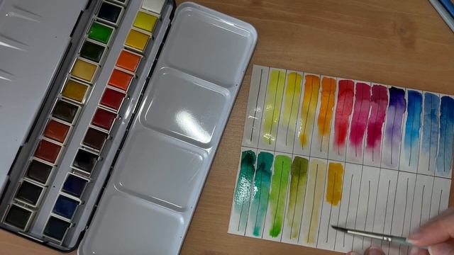 JAXON Aquarell 24 set || обзор и выкраска немецкой акварели HONSELL смотреть онлайн