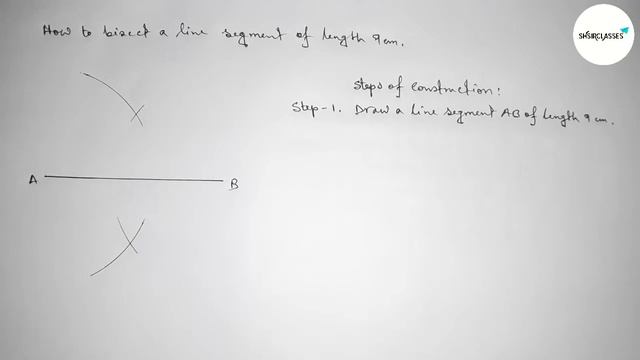 How to bisect a line segment of length 9cm.shsirclasses. смотреть онлайн