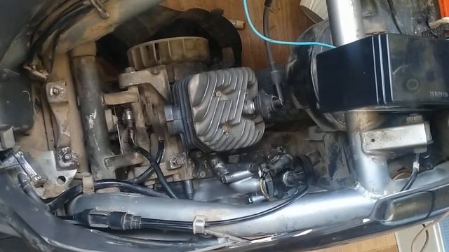 Honda Lead Восстановление скутера. Первые запуски мопеда. Ремонт вилки. Часть 3. Repair old scooter смотреть онлайн