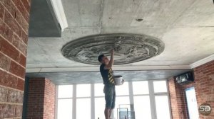 Потолочная розетка имитация бетона!