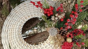 Новогодний венок из ротанга своими руками. Как избежать ошибок? #ротанг #венокизротанга #венок