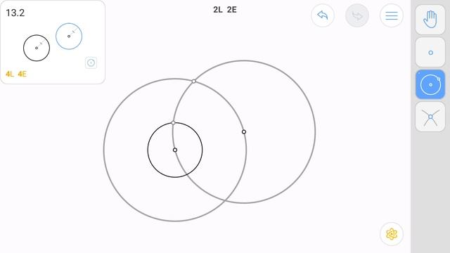 Euclidea 13.2 (Nu 2) Solution walkthrough смотреть онлайн