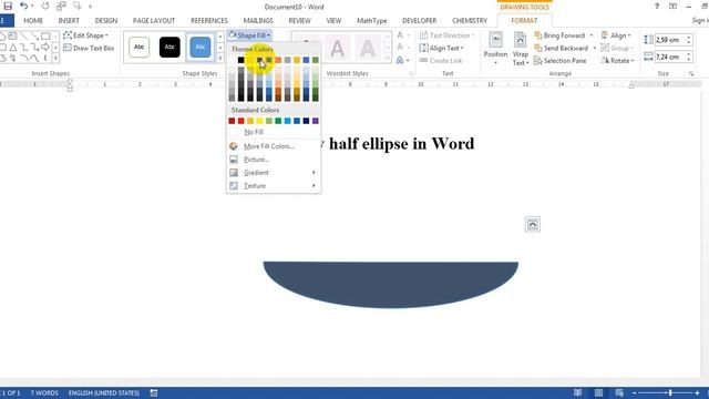 How to draw half ellipse in Word смотреть онлайн
