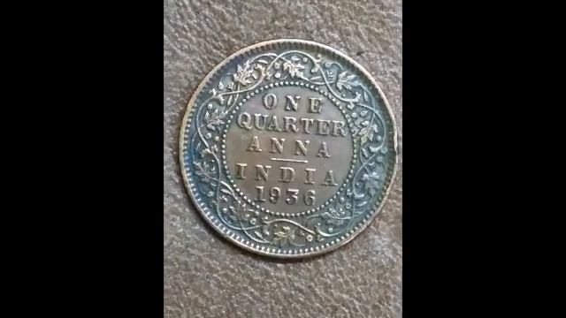 British India King George V Crowned 1936 One Quarter Anna In Bronze смотреть онлайн