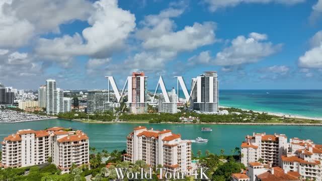 FLYING OVER MIAMI (4K UHD) - Relaxing Music Along With Beautiful Nature Videos - 4K Video Ultra HD смотреть онлайн