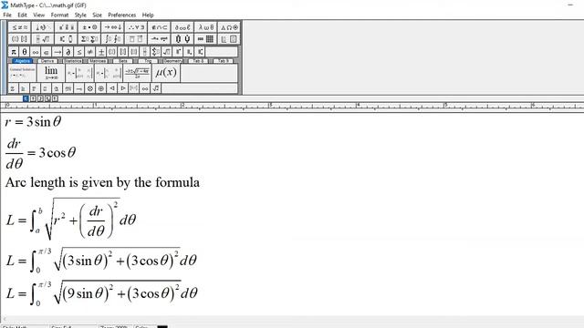 Arc Length of curve in Polar Coordinates: r = 3 sin(theta) смотреть онлайн