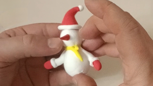 Снеговик из пластилина