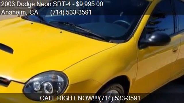 2003 Dodge Neon SRT-4 Base 4dr Turbo Sedan For Sale In Anahe