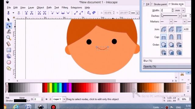 inkscape tutorial : create flat vector character with inkscape смотреть онлайн