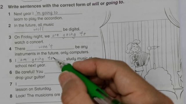 Year 6 Academy Stars Workbook Answer Page 74🍎Unit 7 Music and song🚀Lesson 3 Grammar смотреть онлайн