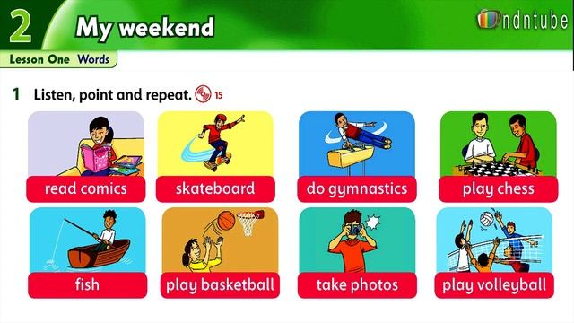 FAMILY AND FRIENDS 3 Unit 2 THE WEEKEND ACTIVITIES vocabulary смотреть онлайн