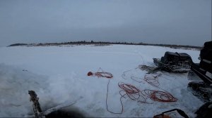 32. Зимняя рыбалка на налима. Проверка перемётов на реке Енисей. 18.12.2022