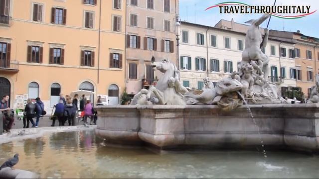 Fountain of Neptune Rome Italy смотреть онлайн