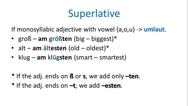 Komparativ/ Superlativ/ Anfänger/ Beginners in German/ A1 смотреть онлайн