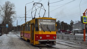 Трамвай Tatra T6B5SU-1013. Покатушки по Барнаулу.