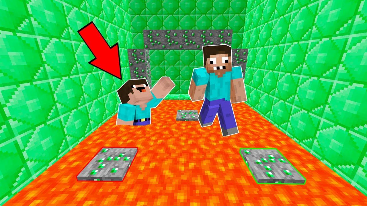 НУБ И ПРО ПРОХОДЯТ ИСПЫТАНИЯ ИЗ ИЗУМРУДОВ В МАЙНКРАФТ ! ПРОФЕССИОНАЛ ПРОТИВ ТРОЛЛИНГ 100% ЛОВУШКА