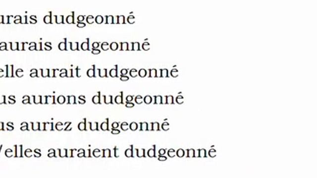 Изучение французского языка = Спряжение глаголов = Dudgeonner смотреть онлайн