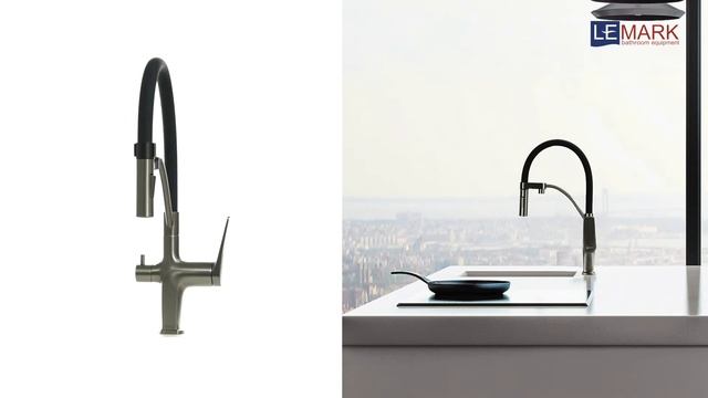 Смеситель для кухни с подключением к фильтру с питьевой водой LEMARK BRONX LM3761GM смотреть онлайн