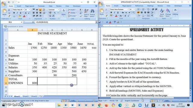 Tabulation in MS Excel (Part 2)| Spreadsheet| CSEC EDPM смотреть онлайн
