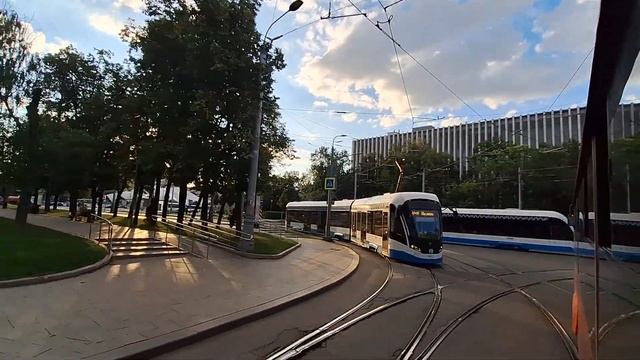 Поездка на трамвае 71-623-02 по всему маршруту №3 от Метро Чертановская до Метро Чистые Пруды смотреть онлайн