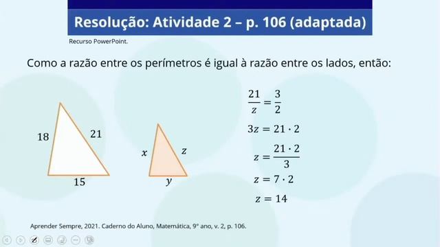 16/11/21 - EJA EF 4º termo - Matemática - Casos de semelhança: Parte I смотреть онлайн