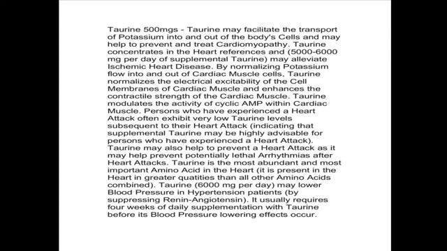 heart attack-B.P. lowering effect-TAURINE- 028 смотреть онлайн
