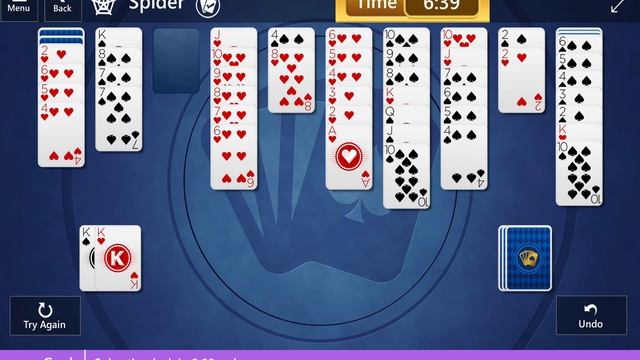 Star Club\Spider\Expert II: Solve the deck in 9:00 or less смотреть онлайн