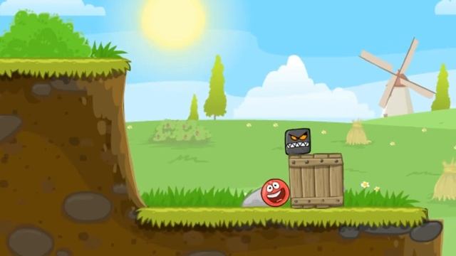 КРАСНЫЙ ШАРИК против чёрного квадрата ЧАСТЬ #1 игра Red Ball 4 смотреть онлайн