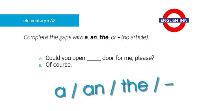 English in 3 minutes (Elementary / A2) - Grammar: Articles 1 смотреть онлайн