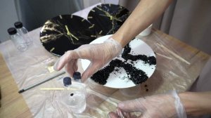 Инструкция. Часы с эпоксидной смолой: "Черная классика" - вариант 1