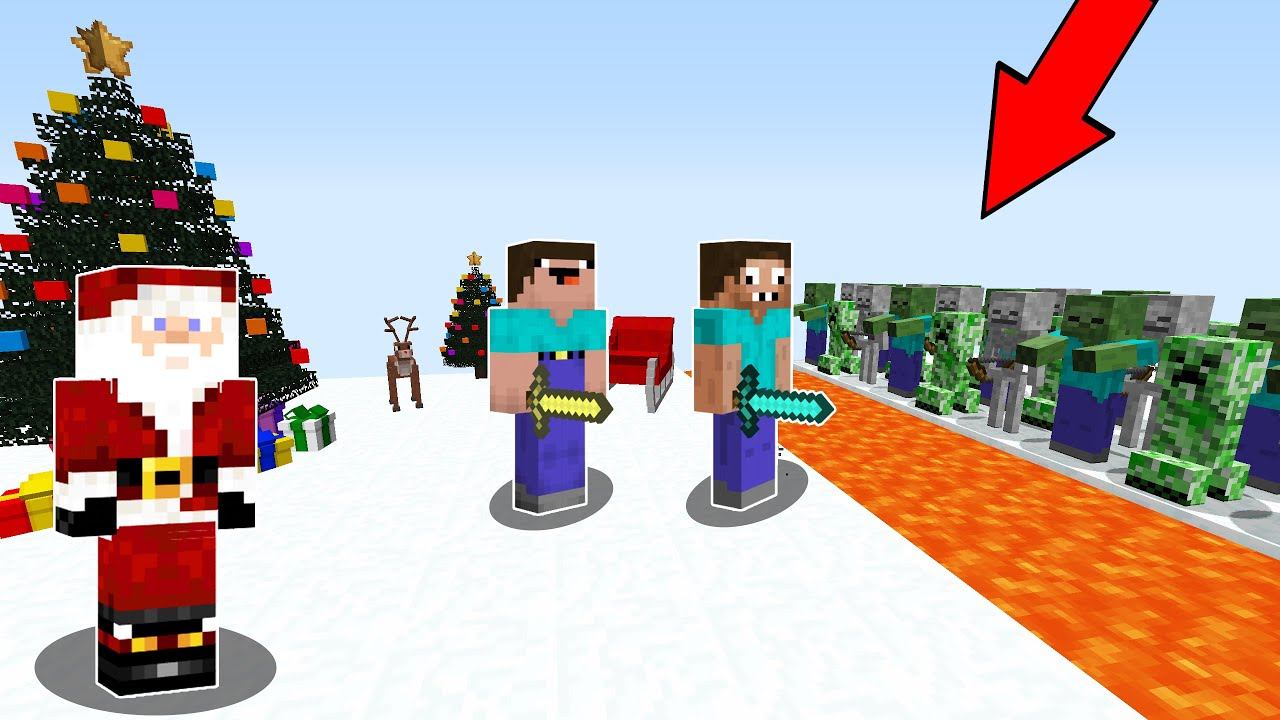 НУБ И ПРО СПАСАЮТ НОВЫЙ ГОД В МАЙНКРАФТ ! ПРОФЕССИОНАЛ И ТРОЛЛИНГ ИСПЫТАНИЯ В MINECRAFT ЛОВУШКА ! смотреть онлайн