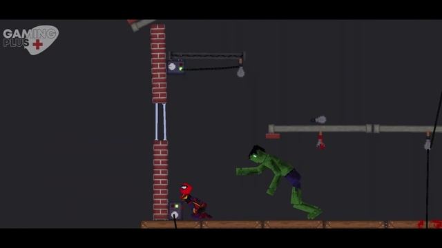 Spiderman Spider-Verse vs Hulk in People Playground смотреть онлайн