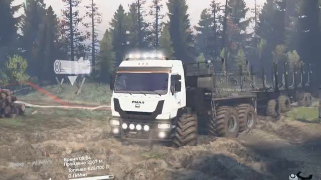 Spintires - Видео обзор на грузовик ЯМАЛ SGS смотреть онлайн