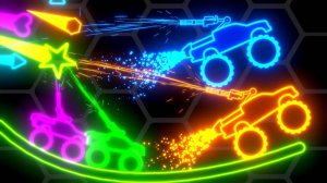 84. Гонка неоновых траков с оружием | Neon Jet Trucks Weapon Race | Кто победит?