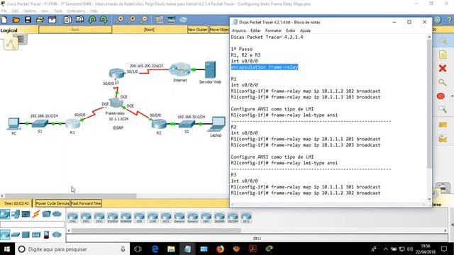 4 2 1 4 Packet Tracer Configuring Static Frame Relay Maps смотреть онлайн
