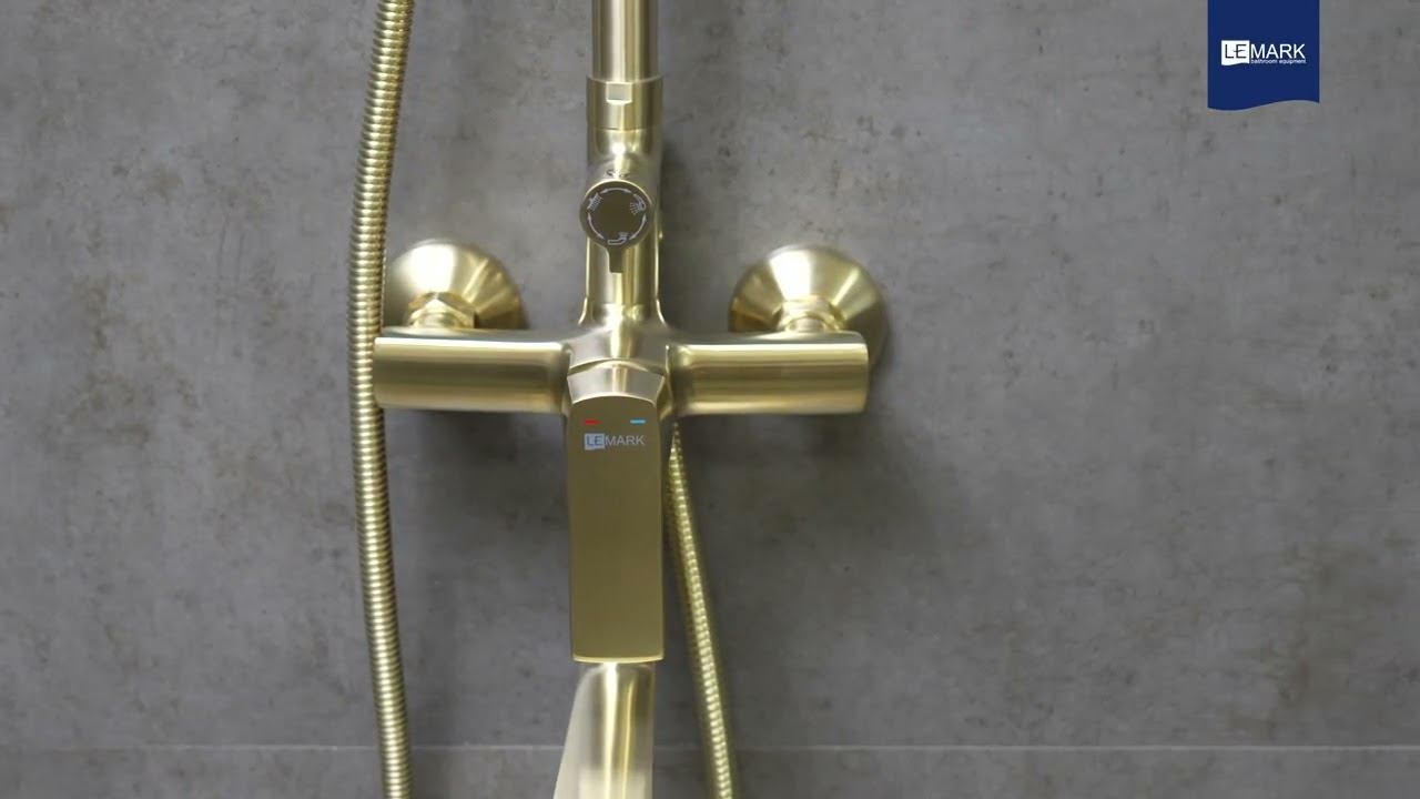 Смеситель Lemark Ursus LM7262BG для ванны и душа смотреть онлайн