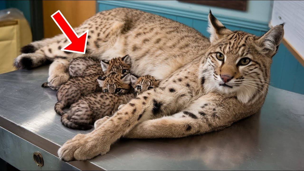 Рысь родила 5 детенышей. Ветеринар Вскрикнул от Шока, Когда Увидел, Что из Нее Вышло! смотреть онлайн