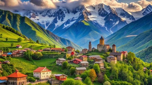 Горные пейзажи природы