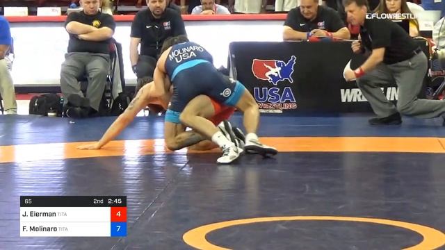 65 Kg Quarterfinal Jaydin Eierman Titan Mercury Wrestling Club TMWC Vs Frank Molinaro Titan Mercur смотреть онлайн