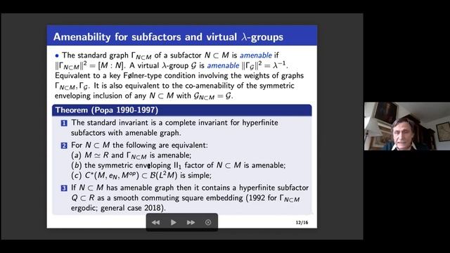 Sorin Popa | Mar 9, 2021 | Some Analysis Aspects in Subfactor Theory