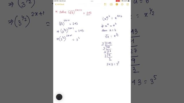 Algebra examples root 3 power 2x+1 = 243 смотреть онлайн