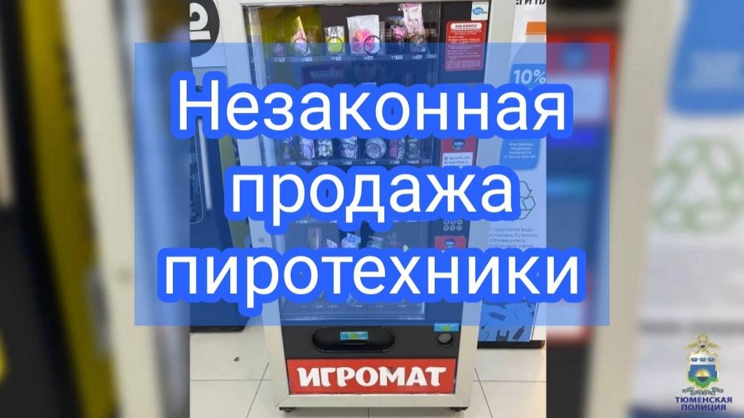 Тюменские полицейские выявили факт незаконной реализации пиротехнической продукции смотреть онлайн