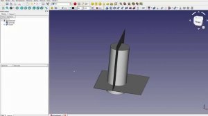 FreeCad Разрезаем цилиндр