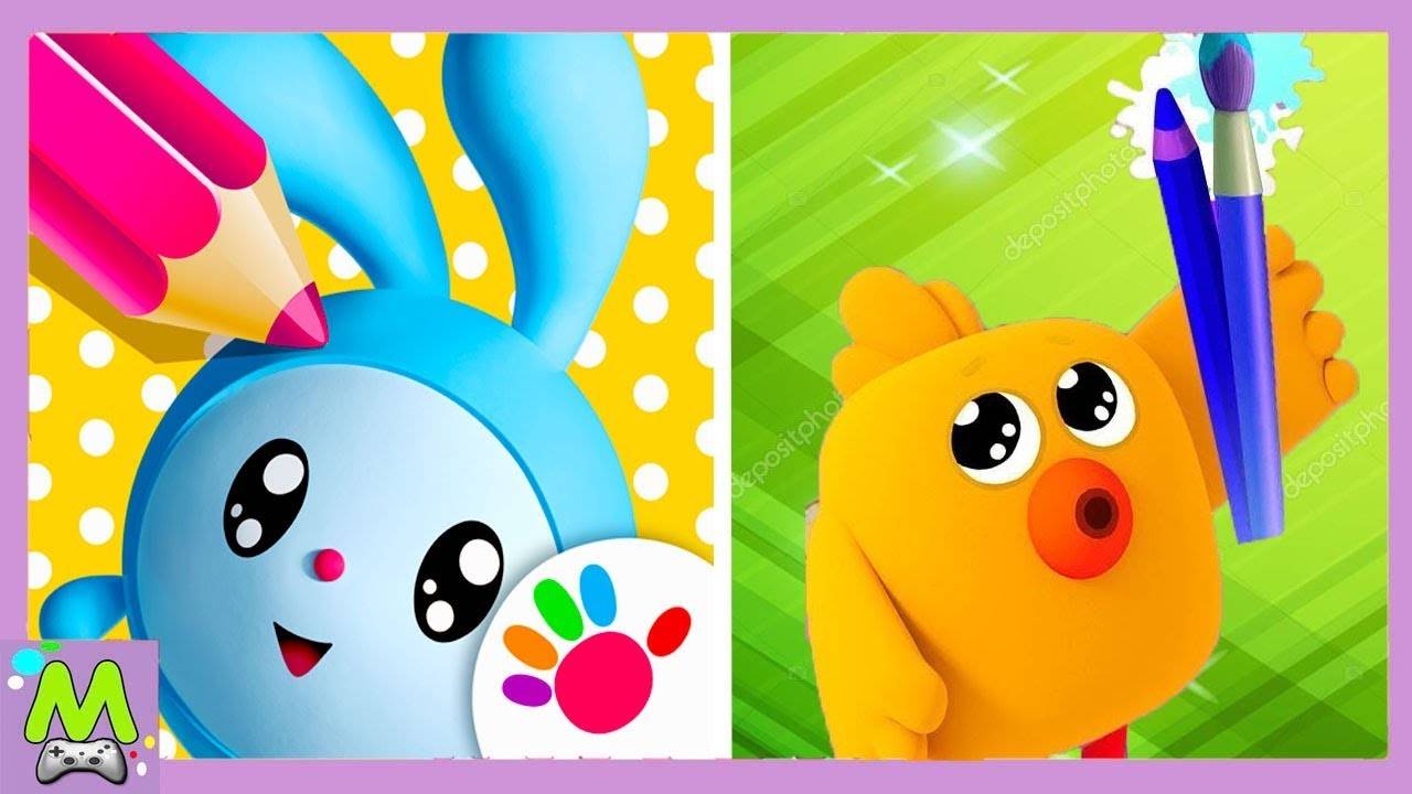 Рисование с Мультяшками.Малышарики и Ми-Ми-Мишки на Уроках Рисования.Детские Игры смотреть онлайн