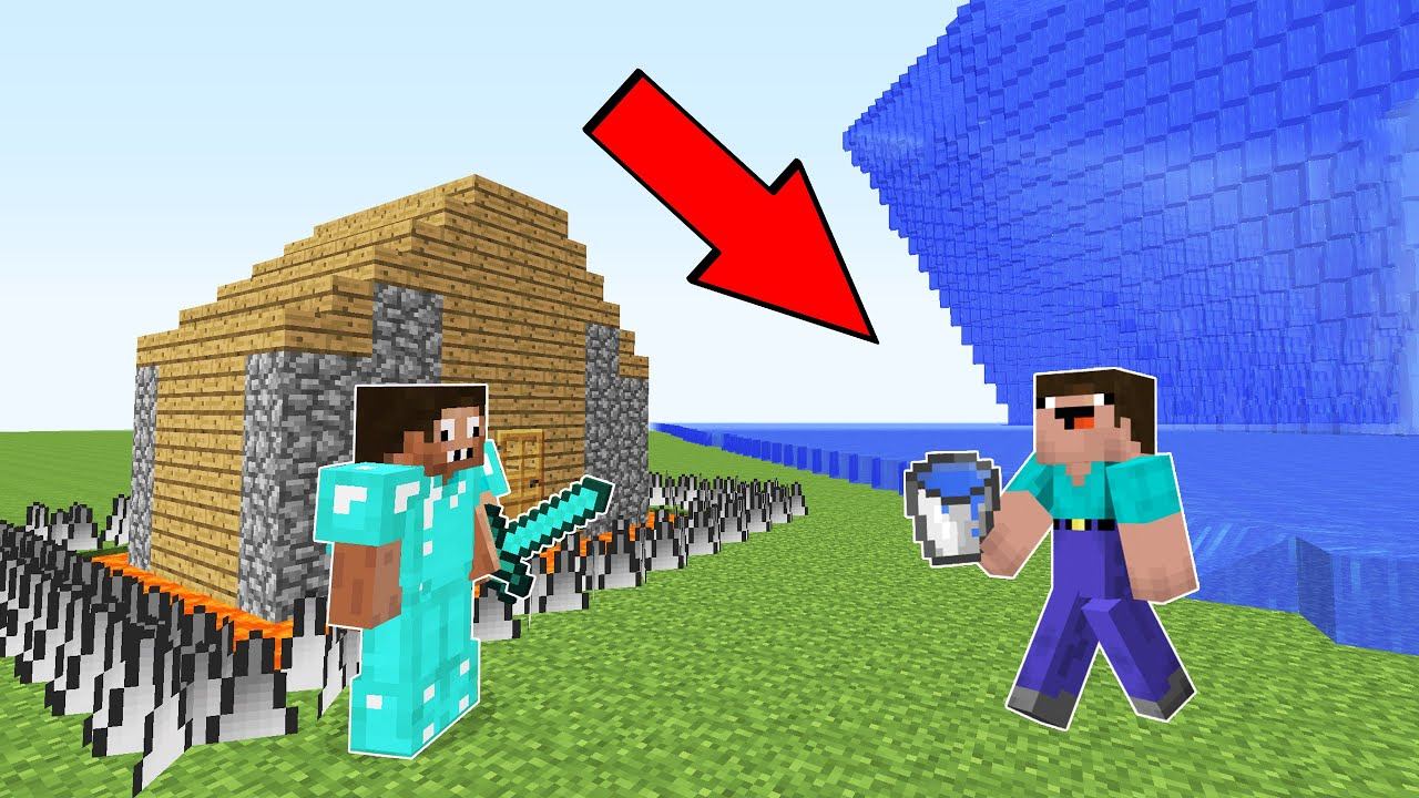 ЦУНАМИ НУБА ПРОТИВ ДОМ ПРОФЕССИОНАЛА 10000% ЗАЩИТА В МАЙНКРАФТ ! НУБ ПРОТИВ ПРО И ТРОЛЛИНГ ЛОВУШКА смотреть онлайн