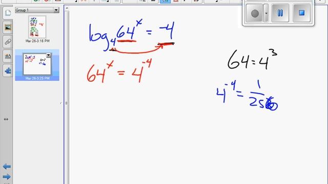 Precalc 5.4 #105 (similar) - solving log equations using exponential equivalent and finding same ba смотреть онлайн
