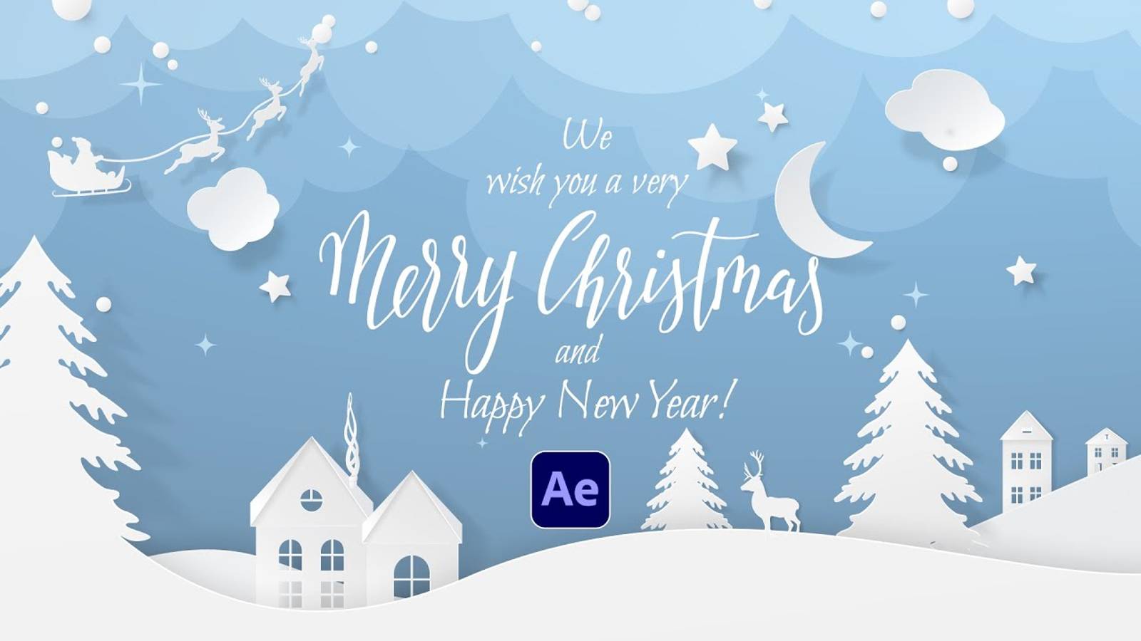 Создайте красивую рождественскую анимационную графику в After Effects смотреть онлайн