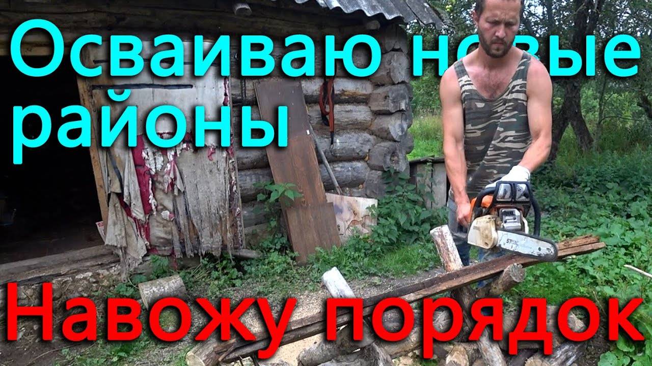 Осваиваю новые районы Псковской области. Разгребаю завалы на участке. смотреть онлайн