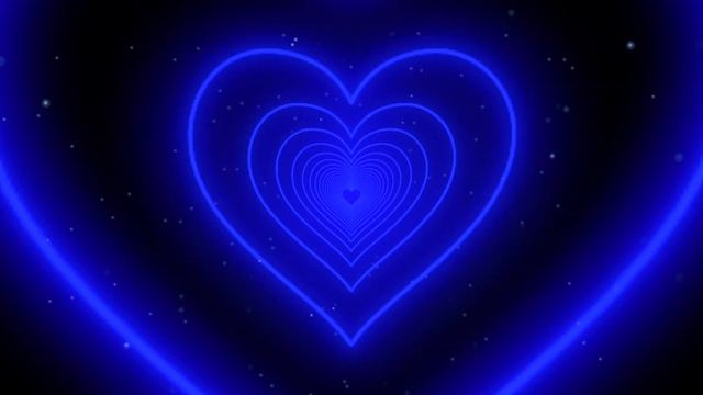 Heart Tunnel💙Neon Heart Background Video Loop 2 hours сердечки фон смотреть онлайн
